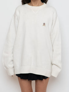 TOMMY HILFIGER x White Knit Sweater (XS-XL)