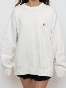 TOMMY HILFIGER x White Knit Sweater (XS-XL)