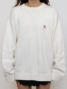 TOMMY HILFIGER x White Knit Sweater (XS-XL)
