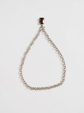 Load image into Gallery viewer, Vintage x Silver &amp; Red Rhinestone Necklace