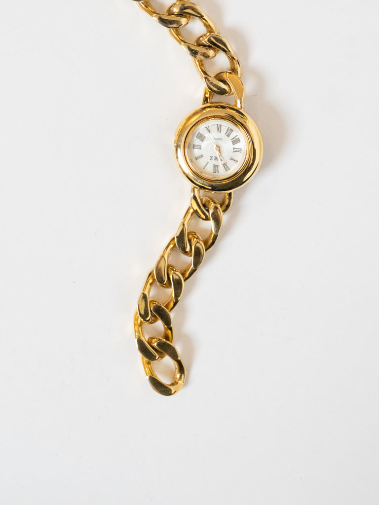 Vintage x Thick Gold Chain Watch