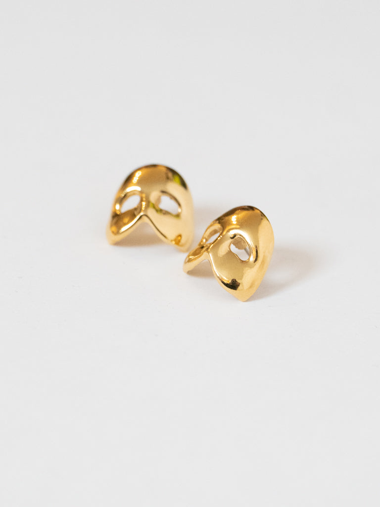 Vintage x Gold Mask Earrings