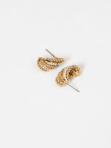 Vintage x Gold Plated Rhinestone Earrings