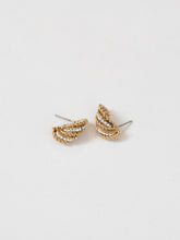 Load image into Gallery viewer, Vintage x Gold Plated Rhinestone Earrings