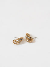 Load image into Gallery viewer, Vintage x Gold Plated Rhinestone Earrings
