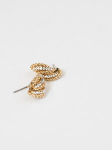 Vintage x Gold Plated Rhinestone Earrings