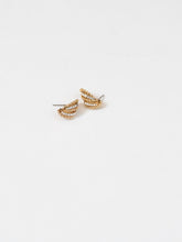 Load image into Gallery viewer, Vintage x Gold Plated Rhinestone Earrings