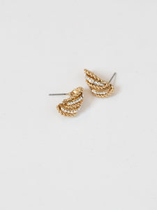 Vintage x Gold Plated Rhinestone Earrings