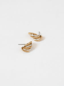 Vintage x Gold Plated Rhinestone Earrings