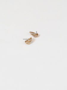 Vintage x Gold Plated Rhinestone Earrings