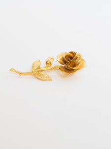 Vintage x Gold Flat Rose Broach