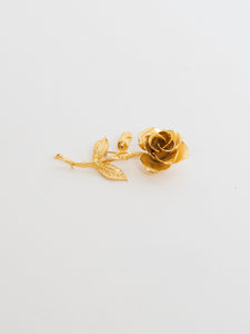 Vintage x Gold Flat Rose Broach