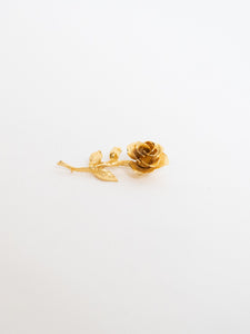 Vintage x Gold Flat Rose Broach