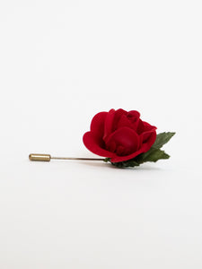 Vintage x Red Rose Broach