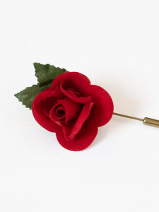 Vintage x Red Rose Broach