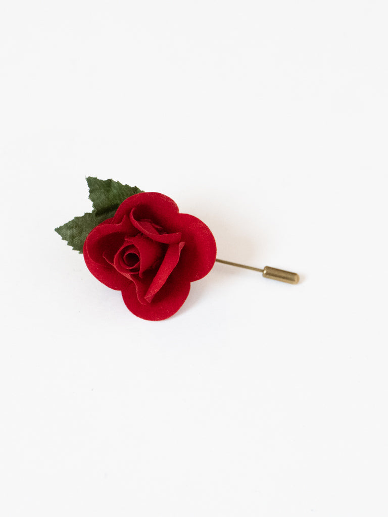 Vintage x Red Rose Broach