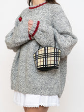 Load image into Gallery viewer, Vintage x Plaid Beaded Mini Purse