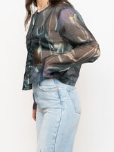 Load image into Gallery viewer, Vintage x Green Floral Sheer Blouse (S, M)