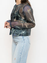 Load image into Gallery viewer, Vintage x Green Floral Sheer Blouse (S, M)