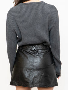 DKNY x Grey & Black Ribbed Longsleeve Knit (XS-XL)