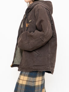 CARHARTT x Brown Worn Fleece Lined Jacket (M-XL)