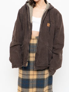 CARHARTT x Brown Worn Fleece Lined Jacket (M-XL)