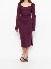 Load image into Gallery viewer, CHELSEA 28 x Burgundy Knit Bodycon Dress (M, L)