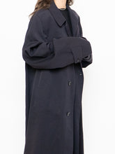 Load image into Gallery viewer, Vintage x Made in Canada. AQUASCUTUM OF LONDON Navy Wool Trench Coat (M-XL)