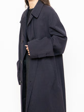 Load image into Gallery viewer, Vintage x Made in Canada. AQUASCUTUM OF LONDON Navy Wool Trench Coat (M-XL)
