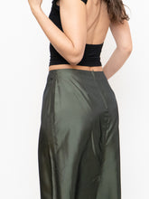 Load image into Gallery viewer, Vintage x Made in Canada x Olive Shiny Tech Skirt (XS, S)