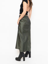 Load image into Gallery viewer, Vintage x Made in Canada x Olive Shiny Tech Skirt (XS, S)