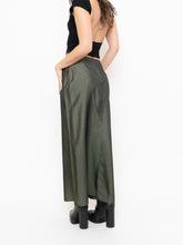 Load image into Gallery viewer, Vintage x Made in Canada x Olive Shiny Tech Skirt (XS, S)