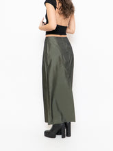 Load image into Gallery viewer, Vintage x Made in Canada x Olive Shiny Tech Skirt (XS, S)