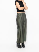 Load image into Gallery viewer, Vintage x Made in Canada x Olive Shiny Tech Skirt (XS, S)