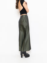 Load image into Gallery viewer, Vintage x Made in Canada x Olive Shiny Tech Skirt (XS, S)