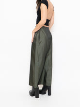 Load image into Gallery viewer, Vintage x Made in Canada x Olive Shiny Tech Skirt (XS, S)