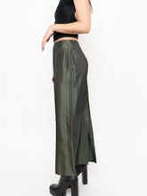 Load image into Gallery viewer, Vintage x Made in Canada x Olive Shiny Tech Skirt (XS, S)