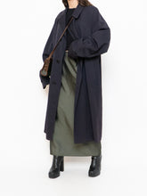 Load image into Gallery viewer, Vintage x Made in Canada. AQUASCUTUM OF LONDON Navy Wool Trench Coat (M-XL)