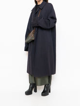 Load image into Gallery viewer, Vintage x Made in Canada. AQUASCUTUM OF LONDON Navy Wool Trench Coat (M-XL)