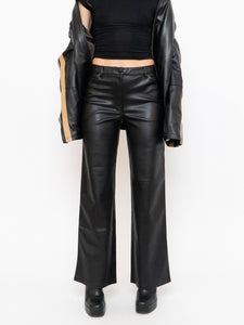WILFRED x Black Wide-Leg Faux Leather Pants (S, M)