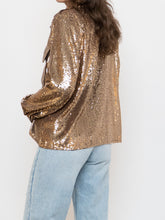 Load image into Gallery viewer, BANANA REPUBLIC x Gold Sequin Button-Up (L)