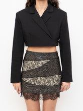 Load image into Gallery viewer, HAUTE HIPPIE x Silk Black Lace Beaded Mini Skirt (S, M)