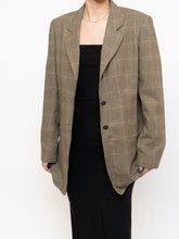 Load image into Gallery viewer, Vintage x Made in Canada x Green Plaid Wool-blend Blazer (XS-M)