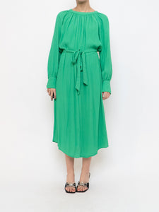 Modern x HM Green Long-Sleeve Belted Dress (XS-M)