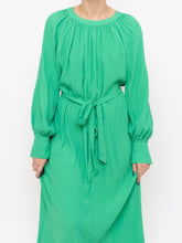 Load image into Gallery viewer, Modern x HM Green Long-Sleeve Belted Dress (XS-M)