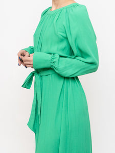 Modern x HM Green Long-Sleeve Belted Dress (XS-M)