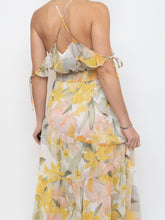 Load image into Gallery viewer, Modern x Yellow &amp; Gold Patterned Glitter Dress (M)