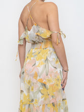 Load image into Gallery viewer, Modern x Yellow &amp; Gold Patterned Glitter Dress (M)