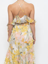 Load image into Gallery viewer, Modern x Yellow &amp; Gold Patterned Glitter Dress (M)