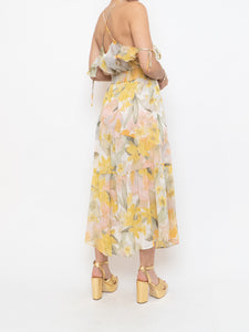 Modern x Yellow & Gold Patterned Glitter Dress (M)